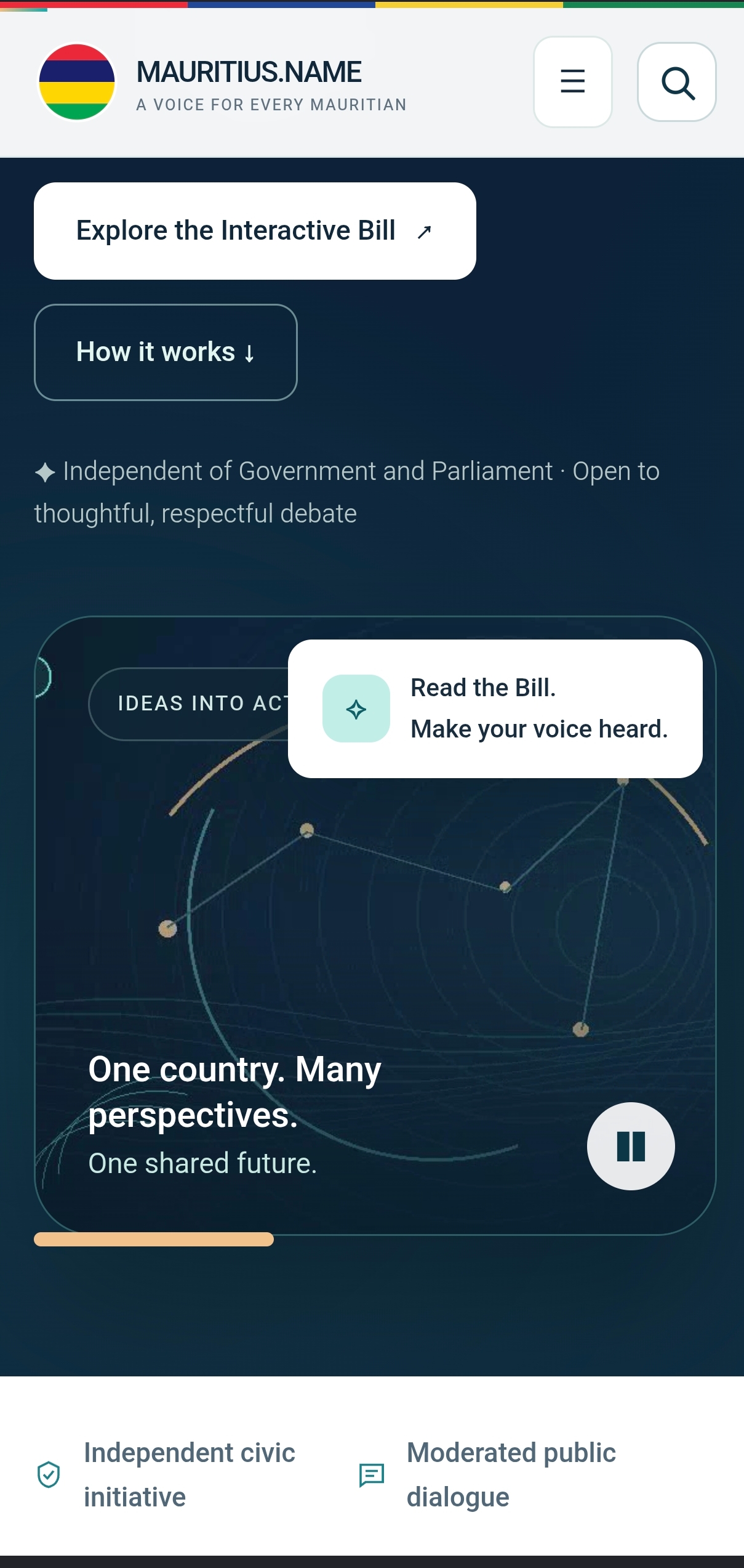 Une plateforme indépendante de dialogue citoyen