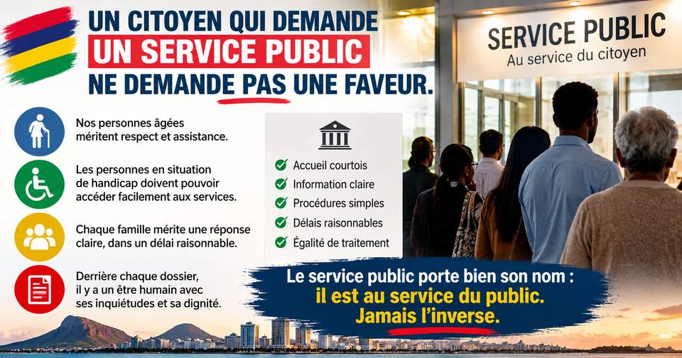 Infographie sur le respect des citoyens dans les services publics mauriciens